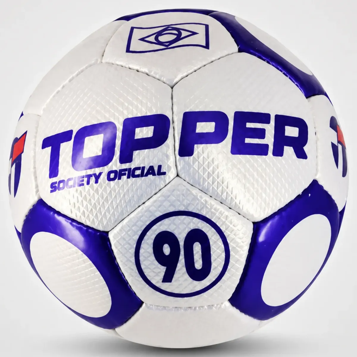 Bola De Futebol Society Topper 90 Costurada A Mão Azul