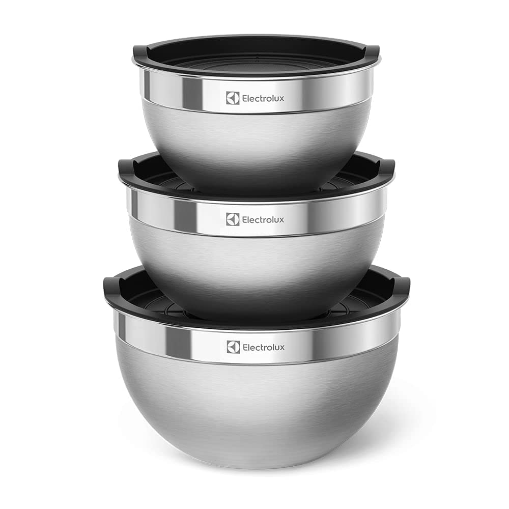 Electrolux Conjunto 3 Bowls de Inox com Tampa Plástica (2,6 L, 2 L e 1,4 L)