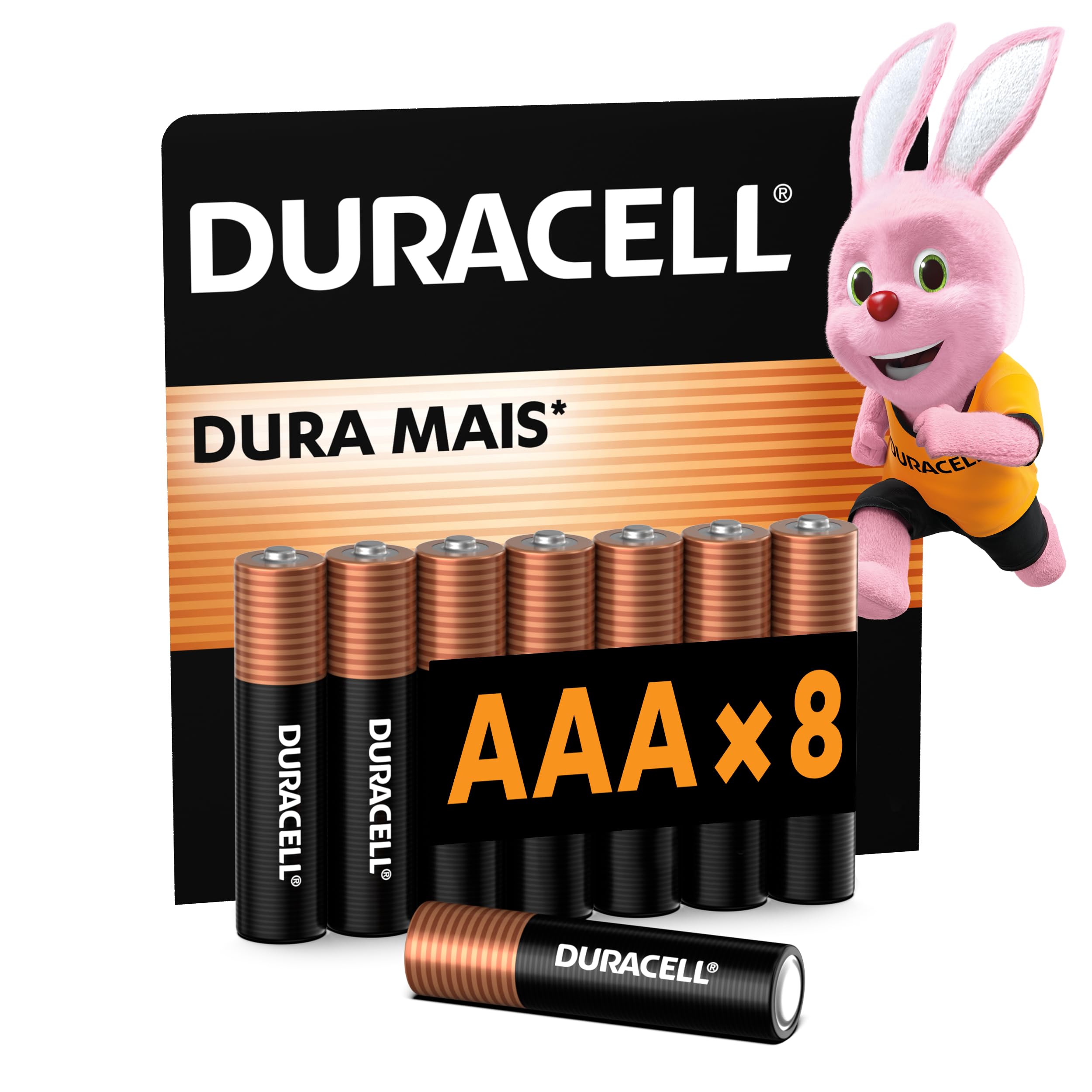 Duracell Pilhas Alcalinas AAA Palito Pack 8 Unidades
