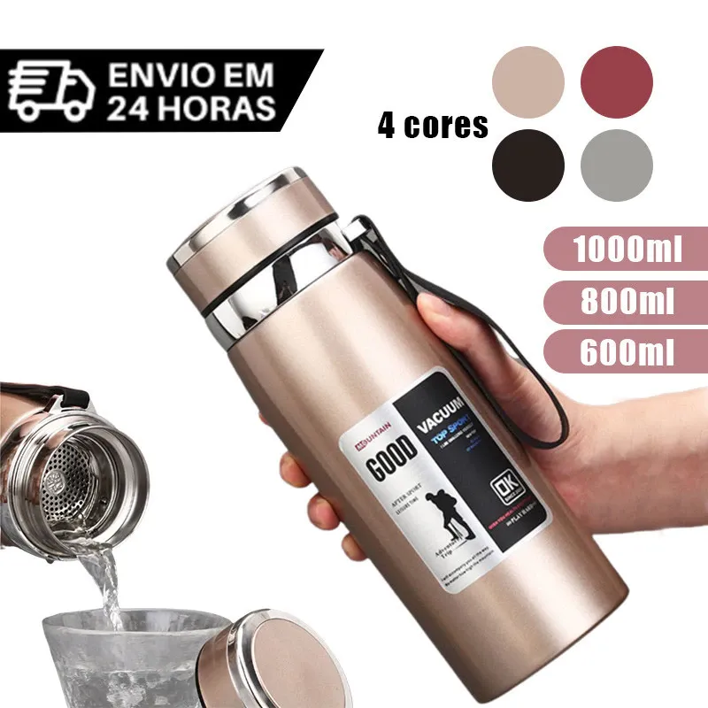 Garrafa Térmica Inox 316 800ml/1000ml