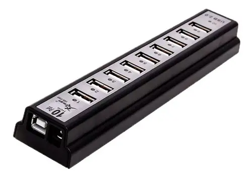 Hub USB 10 Portas Knup HB-T69 com Fonte Bivolt