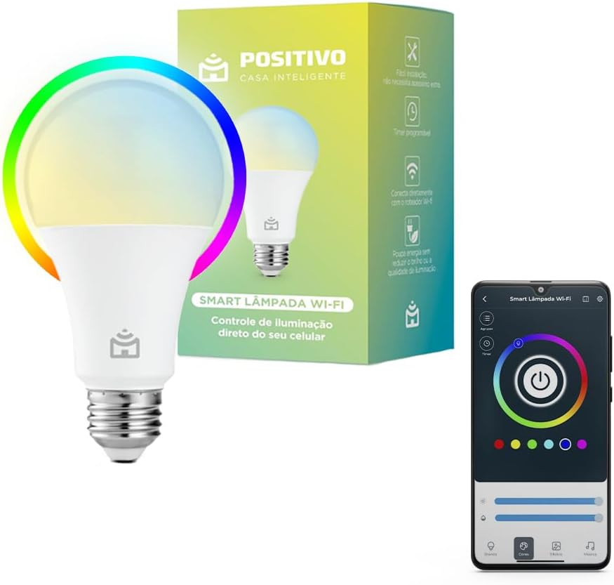 Smart Lâmpada Wi-Fi Positivo Casa Inteligente