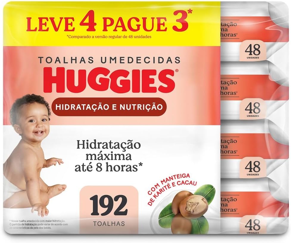 Huggies Lenços Umedecidos Hidratação e Nutrição (192un)