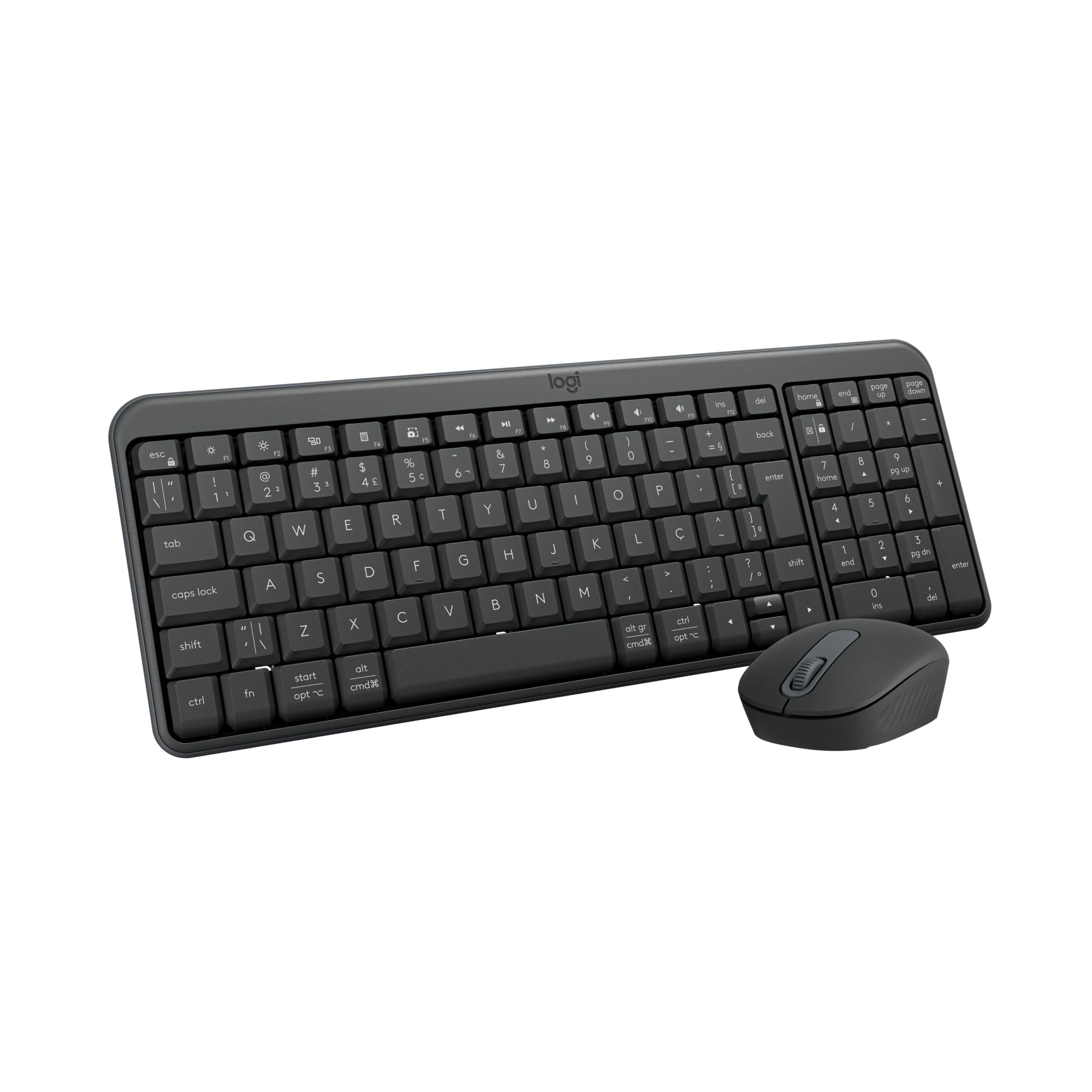 Combo Teclado e Mouse Sem Fio Logitech MK250 Bluetooth, Layout ABNT2 — Grafite