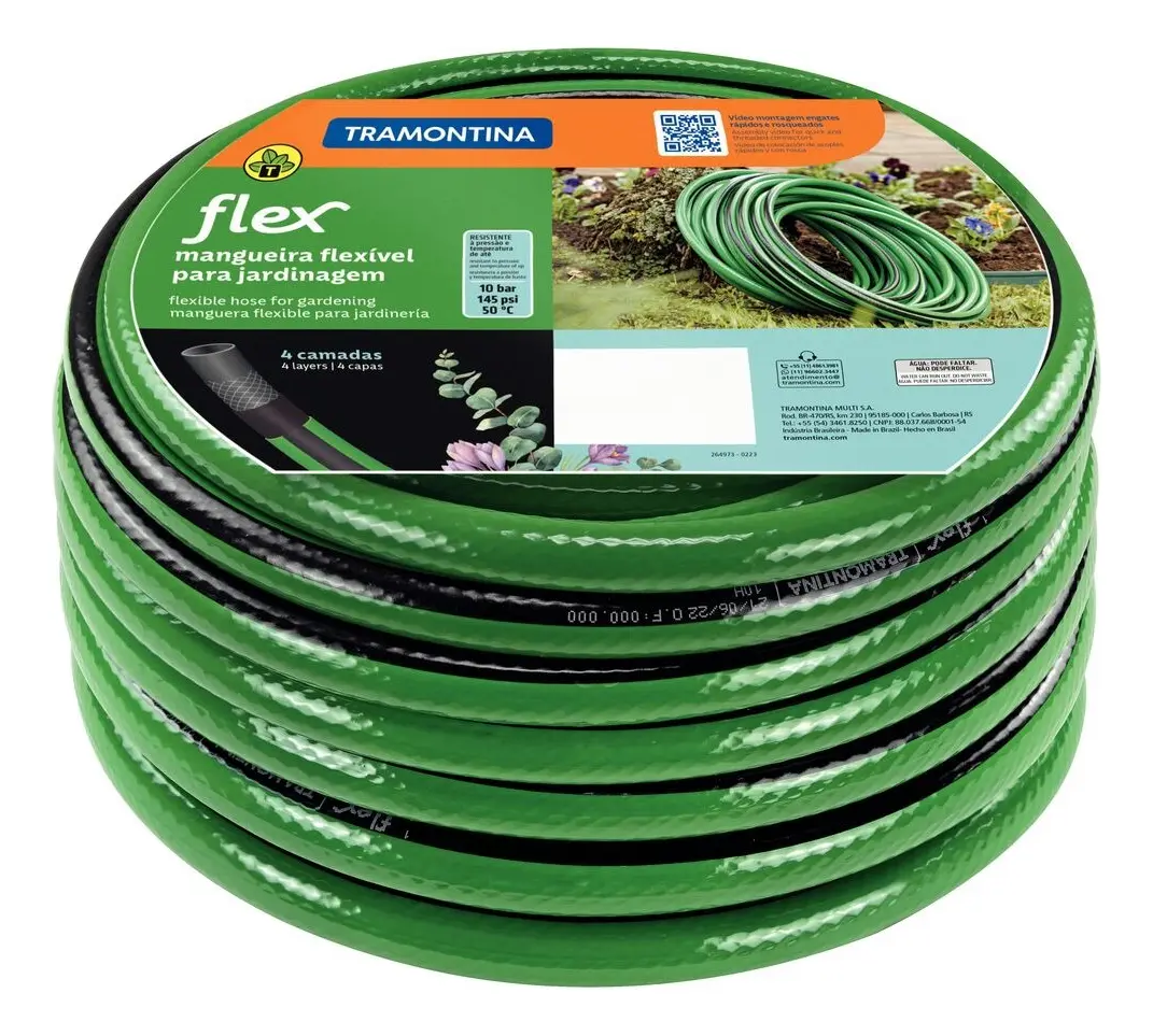 Mangueira Flex para Jardim Tramontina 4 Camadas 50m