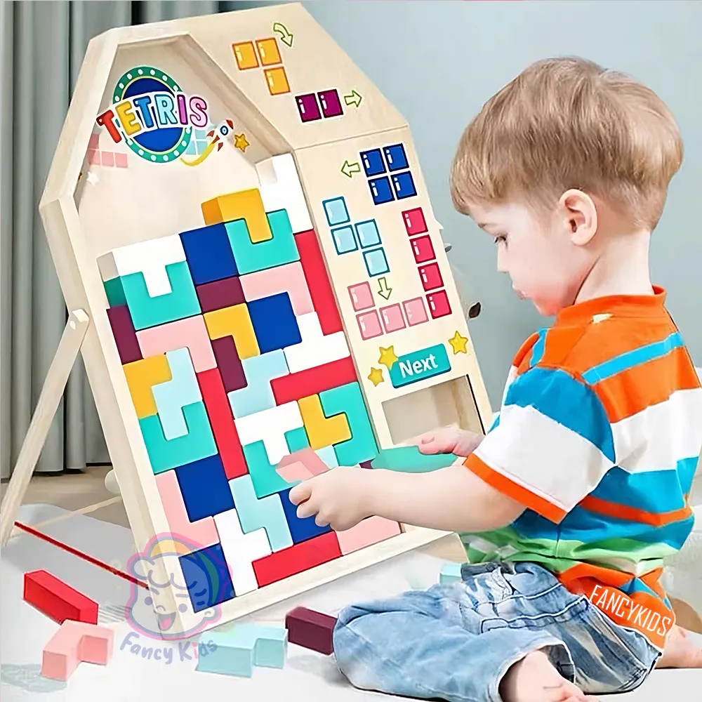 MEDOOSI Tetris Quebra-Cabeça de Madeira 3D