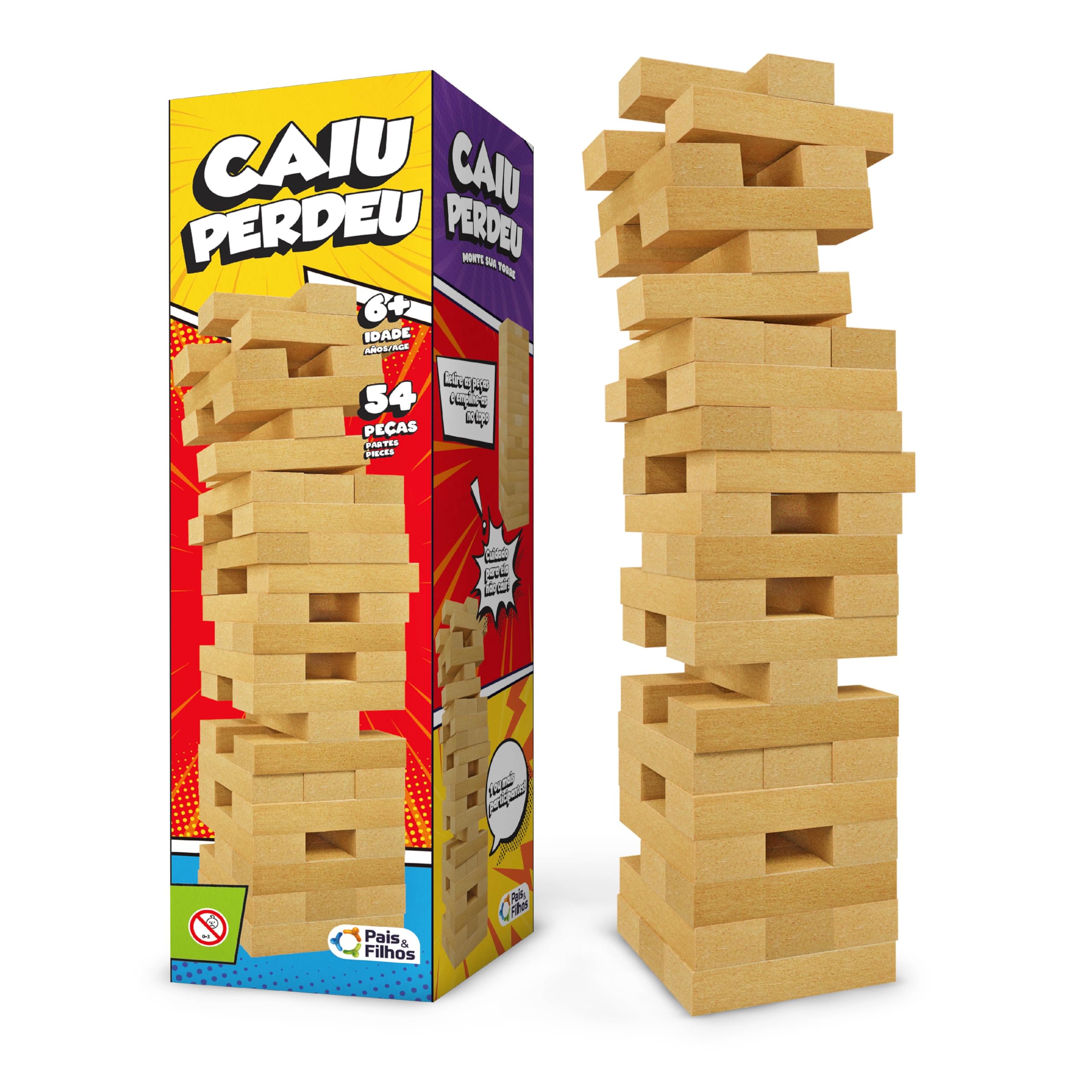 Pais & Filhos Jogo Caiu Perdeu, 54 Peças (6+ anos)