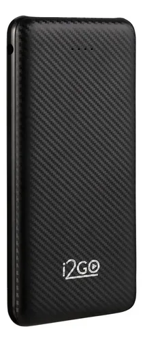 Power Bank I2GO Plus 10000mAh Preto, 2 Saídas USB + USB-C (ANATEL 131532013317)