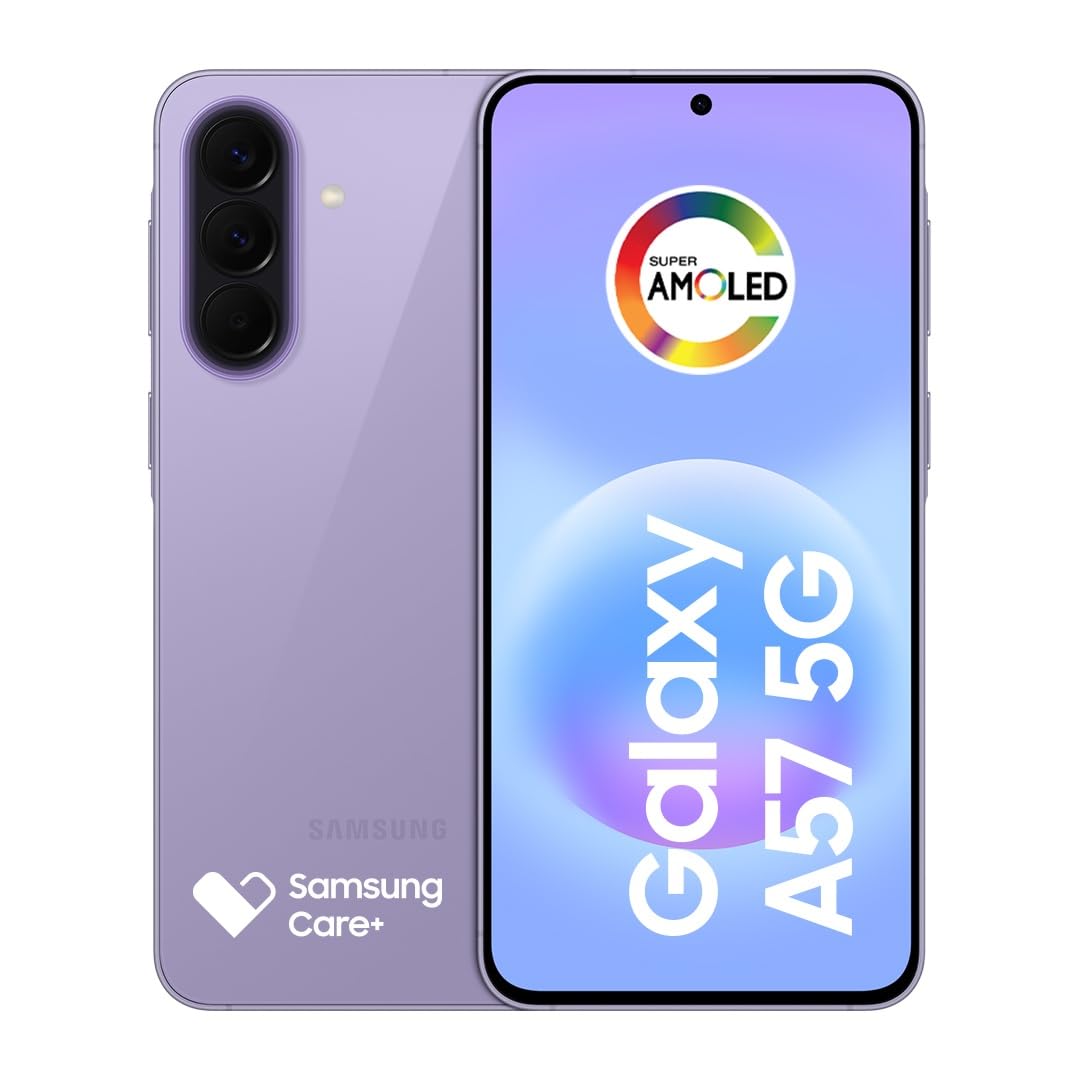 Celular Samsung Galaxy A57 5G 128GB, 8GB RAM, Câmera Tripla até 50MP OIS, IP68, Tela Super AMOLED 6.7" (Lilás)